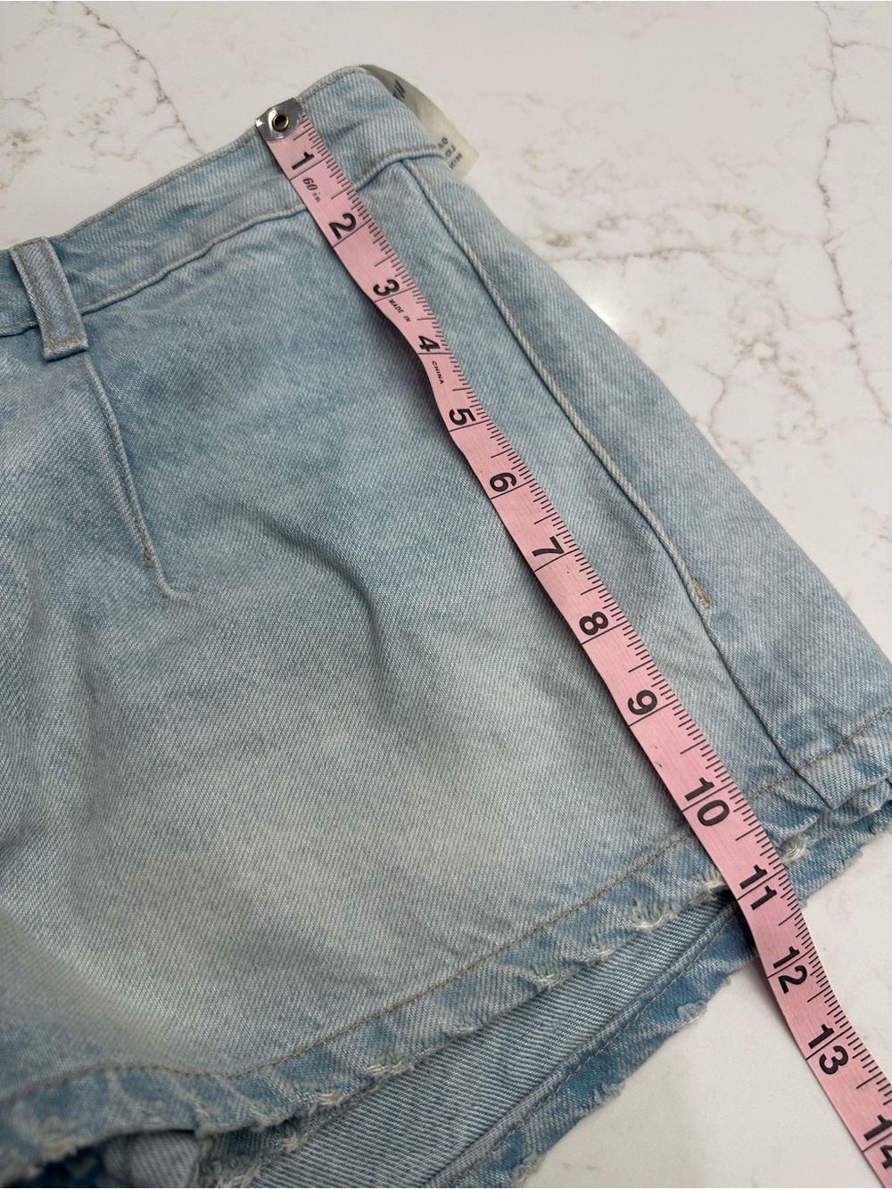Free People Gala-Vanting Low Rise Mini Skort Light Wash Denim Size 29 - Picture 11 of 16